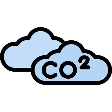 Kokarbondioksit ikonu. beyaz üzerinde izole edilmiş karbondioksit vektör simgesi rengi