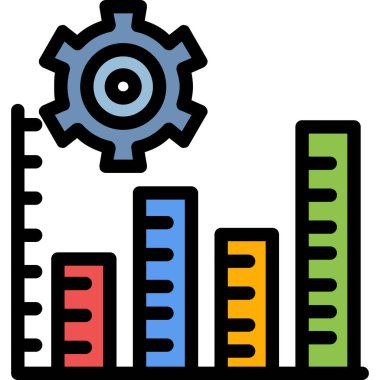 grafik grafiği dişli vektör çizimi tasarımı