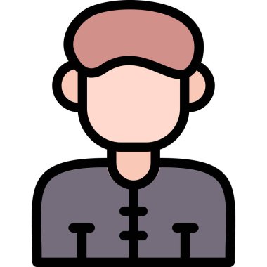 Adam avatar ikonu. Basit tasarım. vektör illüstrasyonu