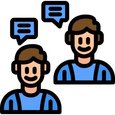 Sohbet simgesi vektör illüstrasyonu