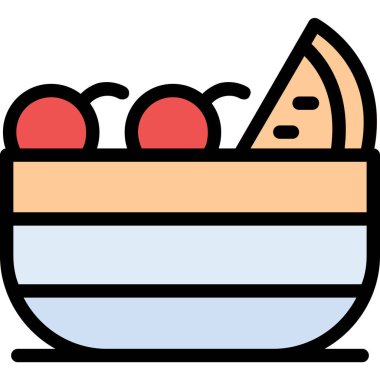 Sepet yiyecek ikonu - ana hatlarıyla