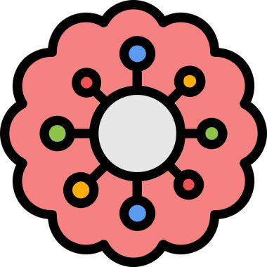 çiçek simgesi vektör illüstrasyonu