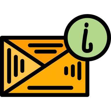 Mesaj var. Web simgesi basit illüstrasyon