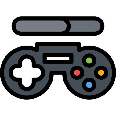 Oyun Yükleme Satırı Dolu, Basit Vektör Resimleri