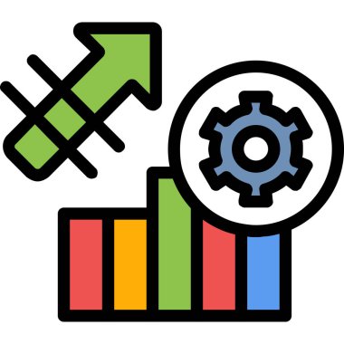 Vites simgesi ve vektör illüstrasyonlu bar tablosu