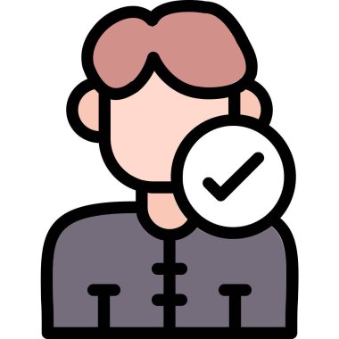 Simgeyi kontrol et. taslak onaylı vektör illüstrasyonu