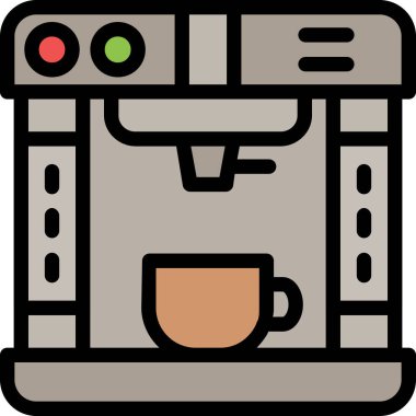 Kahve makinesi simgesi - taslak biçiminde