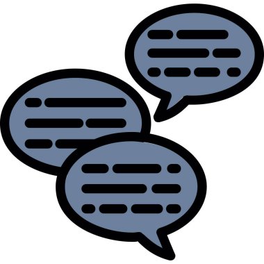 Sohbet balonu simgesi. beyaz üzerinde izole edilmiş hat sohbet mesajı vektör rengi