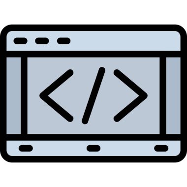 Web simgesi, basit vektör illüstrasyonu