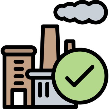 Fabrika. Web simgesi basit illüstrasyon