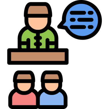 konferans toplantı renk simgesi