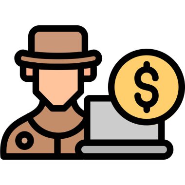 Bilgisayar korsanı simgesi - özet biçimi