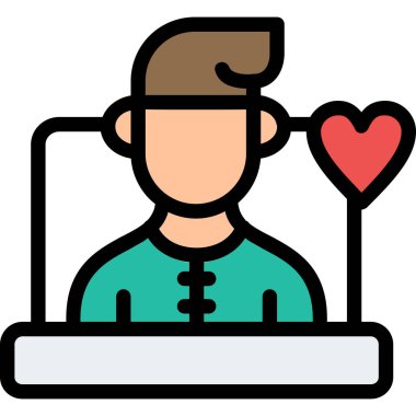 Kalp monitörü. Basit resimleme