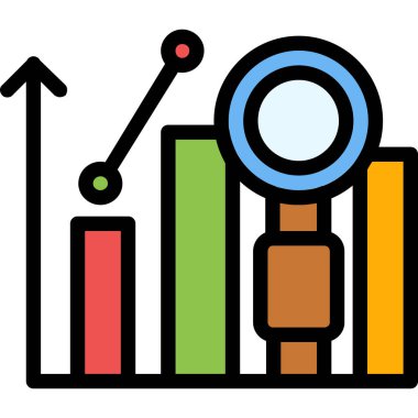 Analiz grafiği çizelgesi simgesi - taslak biçimi