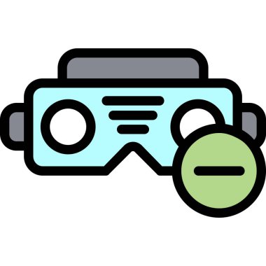 gözlük simgesi, vektör illüstrasyonu