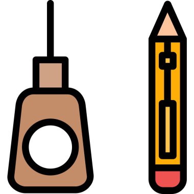 Kalem. Web simgesi basit illüstrasyon