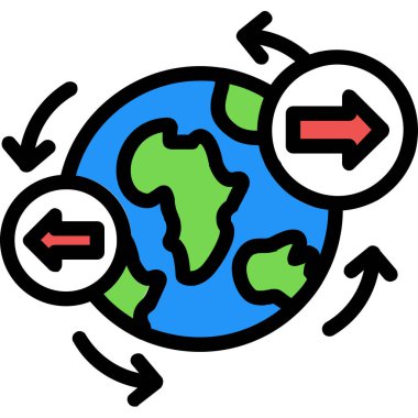 Dünya gezegeni ve dünya ikonu olan bir dünya.