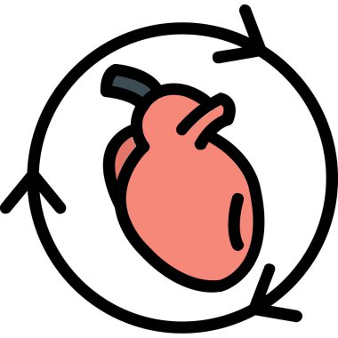 kalp hastalığı ikonu, ana hatlar tarzı