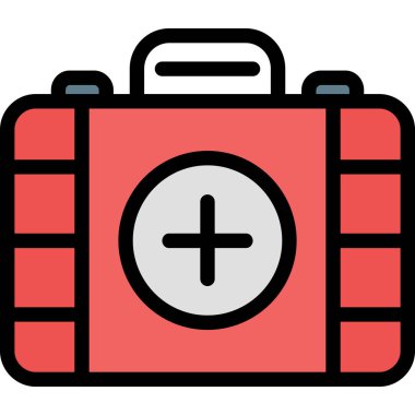 bavul ikonu vektör illüstrasyonu