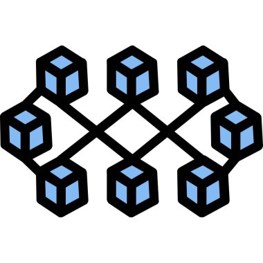 Bir bina simgesinin vektör illüstrasyonu