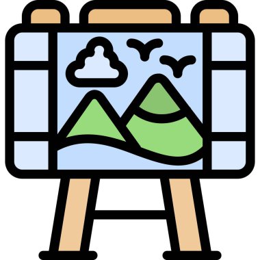 Dağ haritası. Basit resimleme