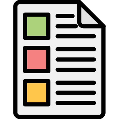 belge simgesi vektörü. İnce çizgi işareti. izole edilmiş sınır sembolü çizimi