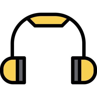 Kulaklık. Web simgesi basit illüstrasyon