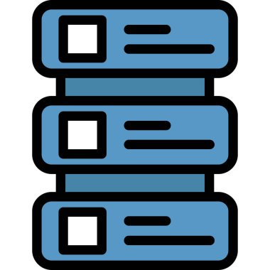 Sunucu. Web simgesi basit illüstrasyon