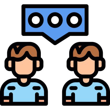 Video sohbet simgesi. Görüntü sohbet ikonu rengi düz izole