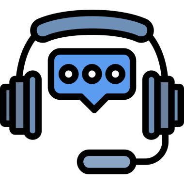 Kulaklık. Web simgesi basit illüstrasyon