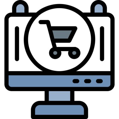 Alışveriş arabası ekommerce simgesi