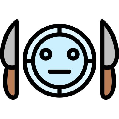 maske simgesi, vektör illüstrasyonu basit tasarım