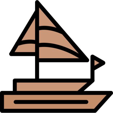 Tekne. Web simgesi basit illüstrasyon