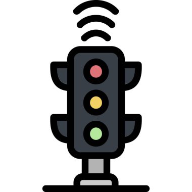 Trafik ışığı simgesi vektör illüstrasyonu