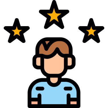 Yıldızlar. Web simgesi basit illüstrasyon