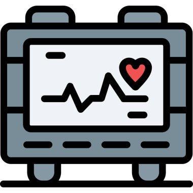 kardiyogram hastane kalp ikonu
