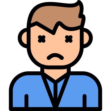 Avatar Adam yüzü simgesi - taslak biçimi