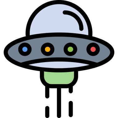 Moda biçimi izole edilmiş arkaplan UFO simgesi