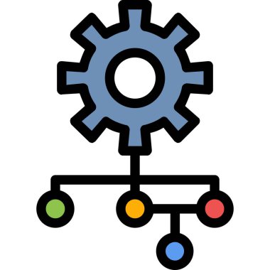 dişli ağ ayarı simgesi, vektör illüstrasyonu