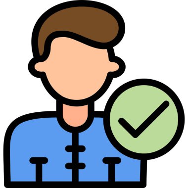 Simge, vektör illüstrasyonunu kontrol et