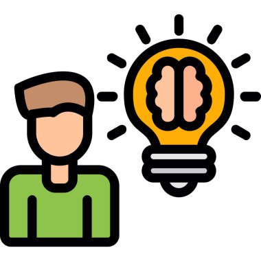 Fikir yaratıcı fikir simgesi - özet biçimi