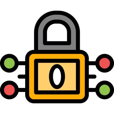 veri koruma kilidi simgesi doldurulmuş ana hatlar biçiminde