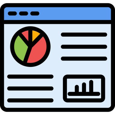 Analiz iş grafiği simgesi - taslak biçimi