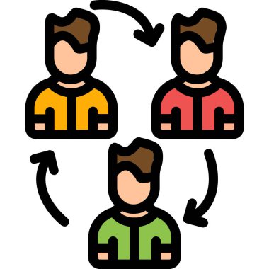 Sosyal ağ vektör simgesi