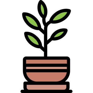 Bitki. Web simgesi basit tasarım