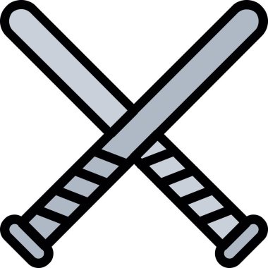 Beyzbol sopası simgesi - taslak biçimi