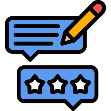 Ana hatlar biçiminde müşteri geribildirim derecelendirme simgesi