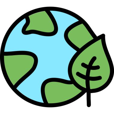 Çevre koruma simgesi ile doldurulmuş dış hat biçimi