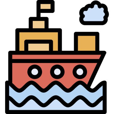 tekne gezisi simgesi - taslak biçimi