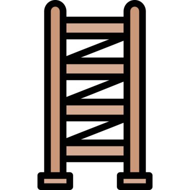 Merdiven. Web simgesi basit illüstrasyon